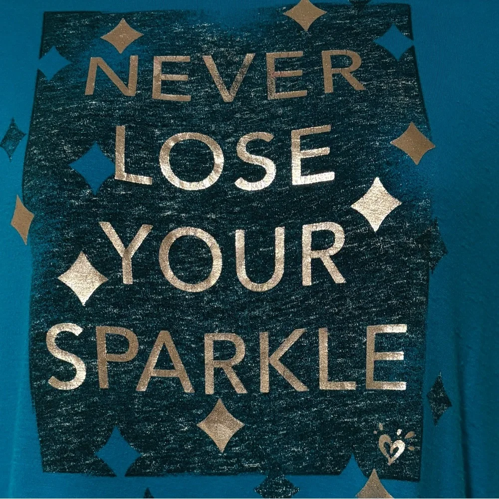 Teal Graphic Justice Top